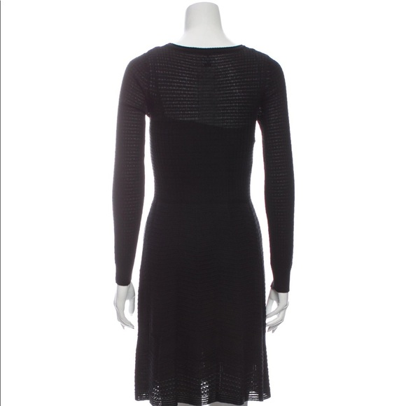 M Missoni Virgin Wool Black Long Sleeve Dress S - Picture 3 of 3